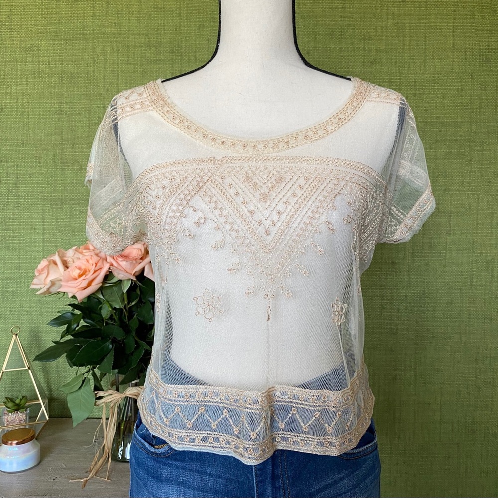 Tulle Embroidered T-Shirt